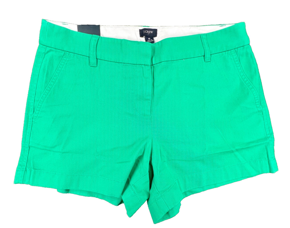 New J Crew 3.5" Preppy Classic Chino Shorts in Green (Women's 6)